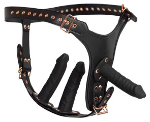 Bad Kitty Potrójny StrapOn 3D S/M
