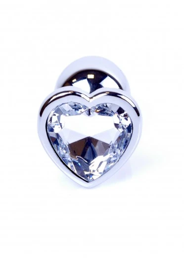 Korek analny w kształcie serca z kryształem