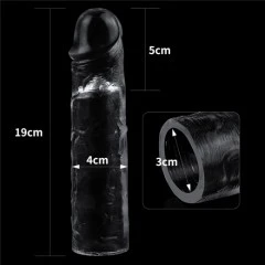 Nakładka powiększająca i pogrubiająca penisa Flawless Clear - 19 cm