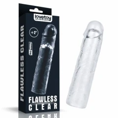 Nakładka powiększająca i pogrubiająca penisa Flawless Clear - 19 cm