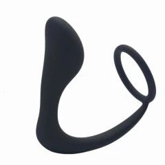 Masażer prostaty z pierścieniem na penisa