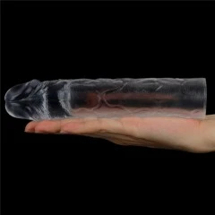 Nakładka powiększająca i pogrubiająca penisa Flawless Clear - 19 cm