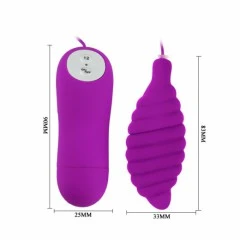 Prążkowane jajko wibrujące Pleasure Shell