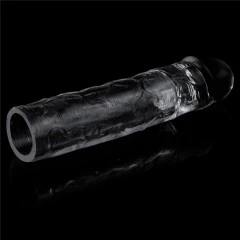 Nakładka powiększająca i pogrubiająca penisa Flawless Clear - 19 cm