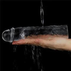 Nakładka powiększająca i pogrubiająca penisa Flawless Clear - 19 cm