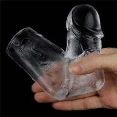 Nakładka powiększająca i pogrubiająca penisa Flawless Clear - 19 cm
